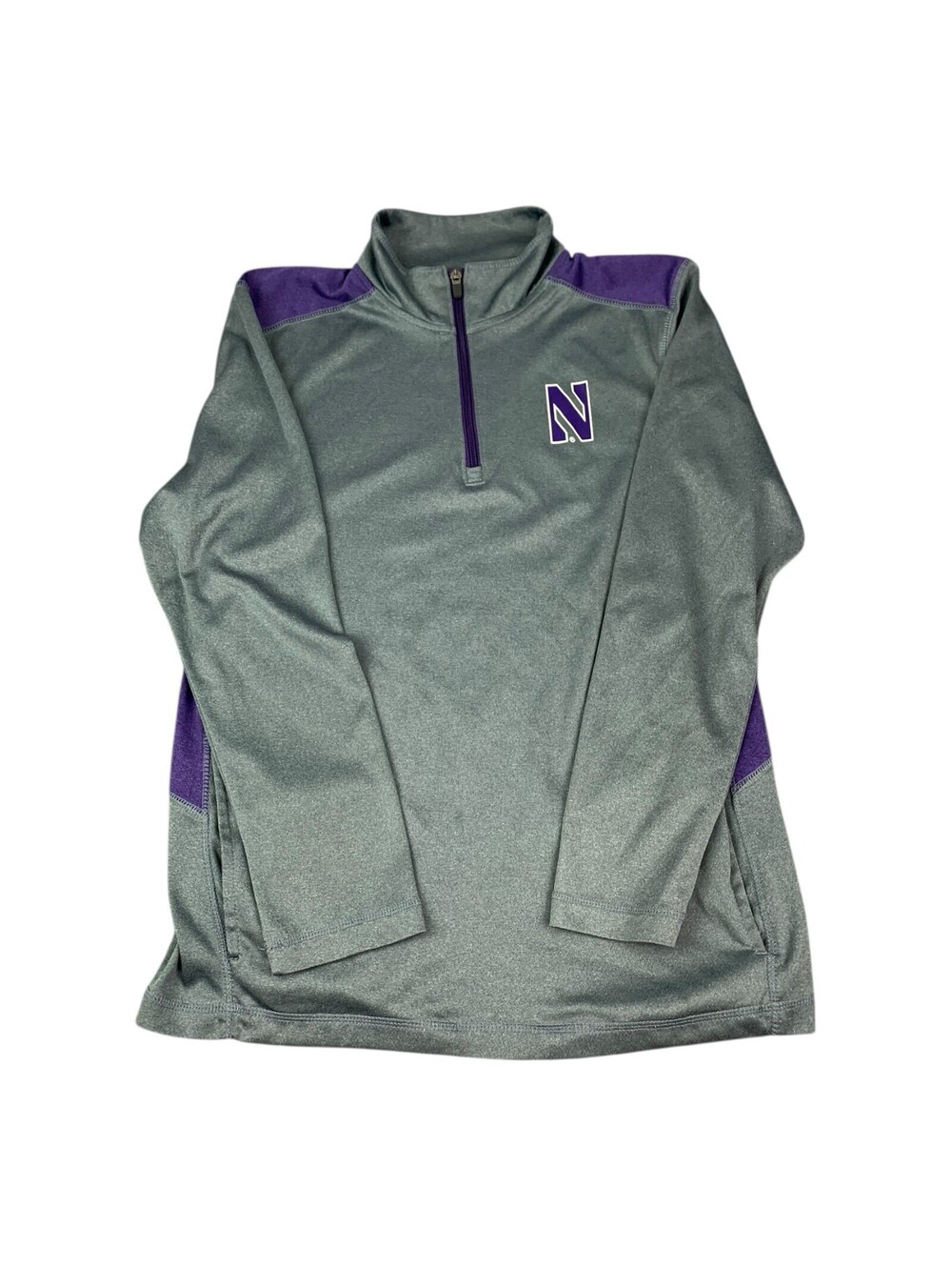 Northwestern Wildcats 1/4 Zip Pullover, Champion, Gray, Men’s Size Medium